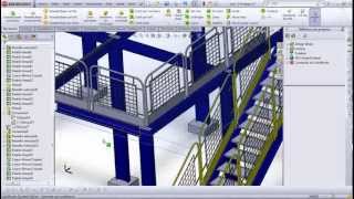 Aula 13  SolidWorks Estrutura Metálica 4º parte Guarda Corpo horizontal [upl. by Islek679]