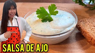 🧄SALSA DE AJO Casera  Receta Alioli [upl. by Yssirhc]