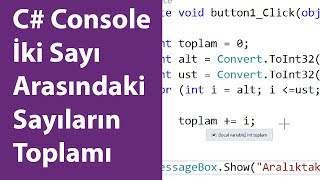 C İki Sayı Arasındaki Sayıların Toplamı Console [upl. by Tufts]