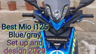 Mio i125 Matte blue and gray set up and design 2020 [upl. by Wunder]