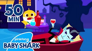 Baby Shark Visits Spooky Vampires Mansion  Compilation  Halloween Story  Baby Shark Official [upl. by Petersen193]