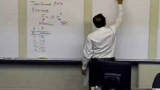 Chapter 0604 Lesson Power Model Regression Transformed Data Example Part 1 of 2 [upl. by Hsilgne]