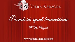 Prenderò quel brunettino duet WA Mozart Karaoke Accompaniment [upl. by Anairda]