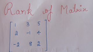 Rank of matrix  Engineering Mathematics [upl. by Llesirg]