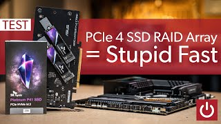 I Built A PCIe 40 RAID Array  And Its STUPID FAST [upl. by Nomsed]