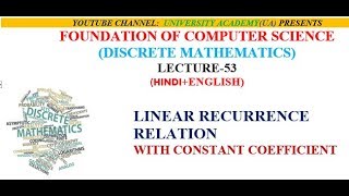 LINEAR RECURRENCE RELATION WITH CONSTANT COEFFICIENT [upl. by Norrv]