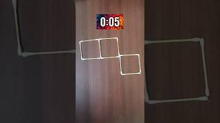 Make 2 Squares by moving 3 sticks 😎 solved ✔️challenge puzzle [upl. by Kwang]