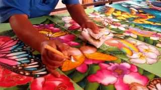 Malaysian batik painting Langkawi [upl. by Intisar]