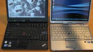 HP 2740p vs Lenovo x201 tablet Handson Comparison [upl. by Laurice308]