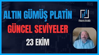 ALTIN GÜMÜŞ PLATİN YORUMLARI  GÜNCEL SEVİYELER  23 EKİM [upl. by Mulry496]