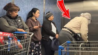 Stinky Fat Grandpa Farts on People Of Walmart Awesome Reactions [upl. by Yorke]