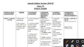 class 6 english syllabus 2024cbse class 6 english syllabus 2024256th class english new syllabus [upl. by Norag423]