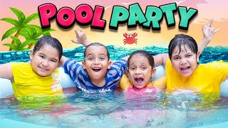 SUMMER POOL Party with Fun Games for Kids  Giant Inflatables  ToyStars [upl. by Oguh]