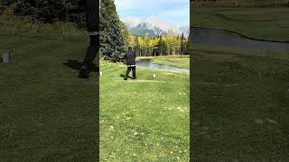 Kananaskis Mt Kidd signature hole 5 par 3 [upl. by Haikezeh]