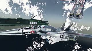 Robotech Macross VF1S and VF1J flying together cartoon version [upl. by Obediah]