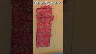 💖drishya💖 creativity with glitter and Glue Comment your name babyart diy art [upl. by Nelle]