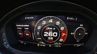 New Audi RS4 2018 Acceleration 0260 Top speed [upl. by Wyne264]