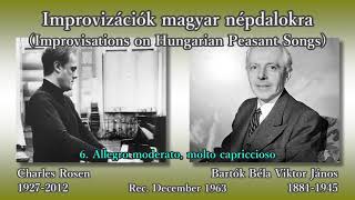 Bartók Improvisations on Hungarian Peasant Songs C Rosen 1963 バルトーク ハンガリー農民の歌による即興曲 ローゼン [upl. by Innavoeg]