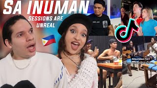 NEVER doubt a drunk Filipino SINGER Latinos react to Viral Sa Inuman SINGING TikToks [upl. by Godewyn]