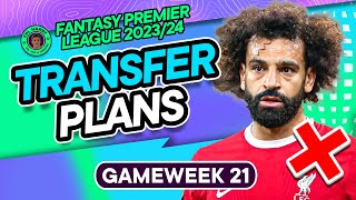 FPL GW21 TRANSFER PLANS  Salah and Son OUT ❌ Haaland back  Fantasy Premier League Tips 202324 [upl. by Aicatsana]