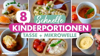 8 leckere Rezepte aus der Mikrowelle 😃💡  Perfekte Kinderportionen in Sekunden  mamiblock [upl. by Cybill]