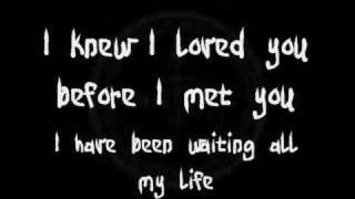 Savage Garden  I Knew I Loved You Lyrics [upl. by Strephonn704]