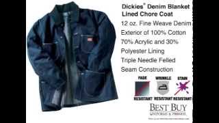 Dickies Denim Blanket Lined Chore Coat  Get it at Best Buy Uniforms [upl. by Eirod476]