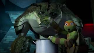 TMNT 2012 Mikey  Leatherhead moments with captions [upl. by Brasca]