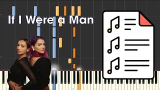 Barlow amp Bear  If I Were a Man  Piano Tutorial Sheet Music [upl. by Reba]