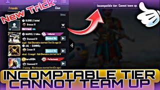 How to fix Incompatible tier cannot team up BgmiPubg error newupdate incompatible gaming tech [upl. by Yhtomot]