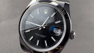 Rolex Datejust 41mm Black Dial 126300 Rolex Watch Review [upl. by Wilek]