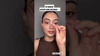 Eye makeup without using brush ✨️ shorts makeup eyemakeup tutorial [upl. by Bobette378]