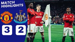 Man United vs Newcastle HIGHLIGHTS 31 Mainoo Gordon Amad Diallo Hojlund GOALS [upl. by Rosenzweig]