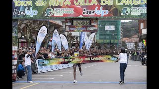 Kejelcha gana a Cheptegei en los 10 km de Laredo [upl. by Haldane]