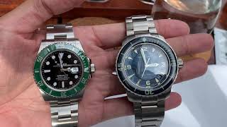 blancpain fifty fathoms titanium blue vs Rolex submariner 126610lv 短評 [upl. by Anaitsirk744]