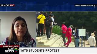 Wits responds to ongoing fees protests Shirona Patel [upl. by Wayolle]