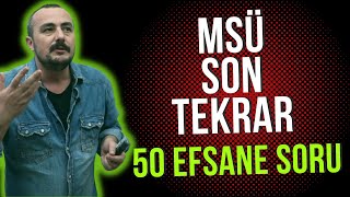 MSÜ MATEMATİK SON TEKRAR BU SORULARI ÇÖZMEDEM GİRME [upl. by Esinal]