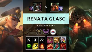 Renata Glasc Support vs Nautilus Killing spree  KR Master Patch 1419 [upl. by Hadnama]