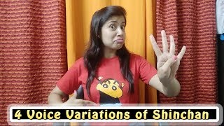 4 Variations of Shinchan Voice by Voice Over Artist Akanksha Sharma [upl. by Gnihc592]