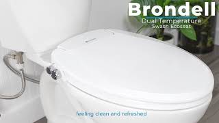 The Brondell Dual Temperature Swash Ecoseat nonelectric bidet toilet seat [upl. by Cesya]