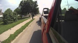 65 Turbo Diesel Hauling a 773 Bobcat  GoPro View [upl. by Dolora]