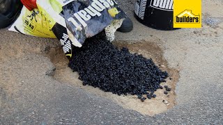 Fix Potholes Yourself With Cold Tar Mix [upl. by Jacinda]