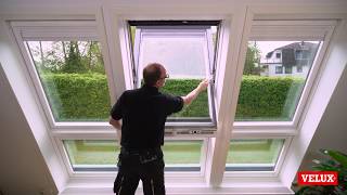 VELUX roof window lubricating pivot hinge and lock [upl. by Martinez]