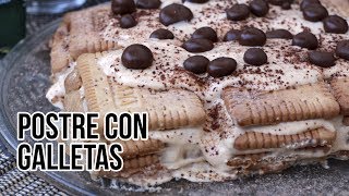 Recetas Postre con galletas Sabor en la mesa Cocina facil [upl. by Zwiebel434]