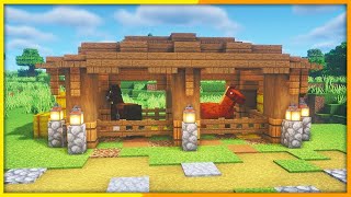 Minecraft Pferdestall bauen Tutorial 118  Pferdestall bauen in Minecraft einfach [upl. by Giovanni677]