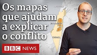 Israel 8 mapas que mostram décadas de disputa territorial com palestinos e países vizinhos [upl. by Kat]