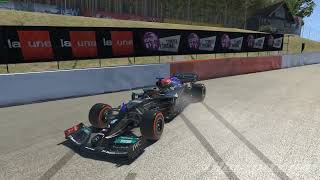 IRacing  Mercedes W12 Realistic F1  High Speed Tire Blowout  SPA [upl. by Ceporah570]