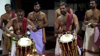 Double Thayambaka by Kalpathy Balakrishnan and Kalanilayam Udayan Namboothiri at Kombara 2017 [upl. by Notlil]