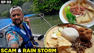 Rain Storm mai phas gai  Scam ho gaya  Traditional Street Food of Malaysia in Beautiful Langkawi [upl. by Ecirtaed]