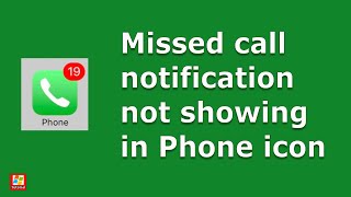 How to fix missed call notification not showing on home screen of android device [upl. by Meekah]